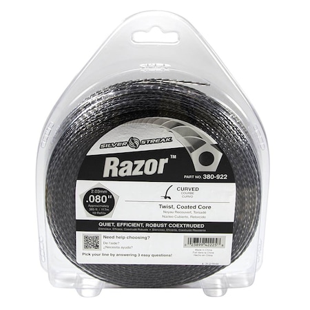 Stens New Razor Trimmer Line For Approximate Length 295 Ft., Color Gray, Diameter 0.080 In. 380-922
